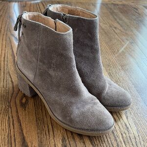 UGG Corinne suede ankle boots in a brown/taupe color